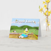 Langer Sprung, viel Glück Karte (Gelbe Blume)