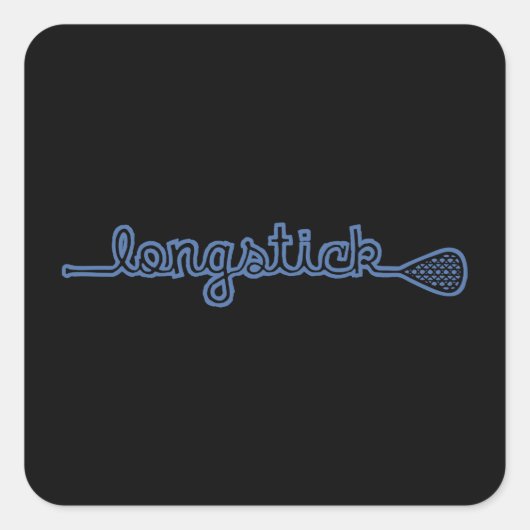 Langer Stick Quadratischer Aufkleber (Vorderseite)