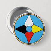 Langer Tanz-Schild-Knopf Button (Vorne & Hinten)