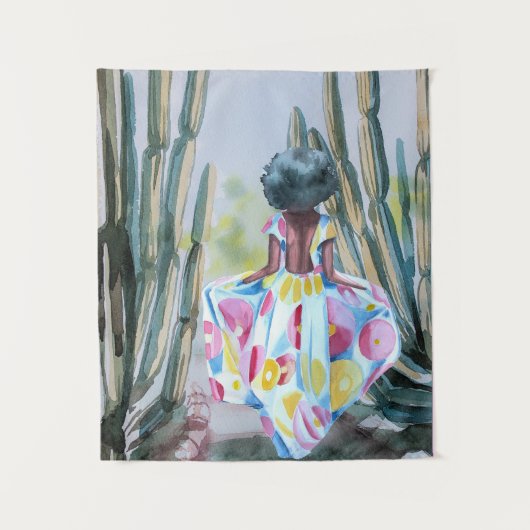 langer Weg Wandteppich (Vorderseite)