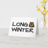 Langer Winter Karte (Gelbe Blume)