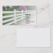 langer Zaun aus weißem Holz Visitenkarte (Vorne/Hinten)