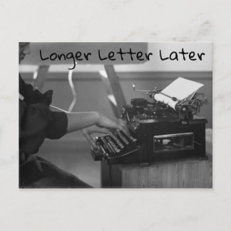 Längere Letter später Vintage Schreibplatine Postkarte
