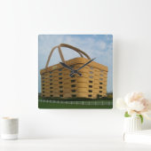 Längere Stapelhalterung Quadratische Wanduhr (Zuhause)