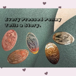 Längeres Souvenir-Coin/Pressed Penny Collector Zubehörtasche