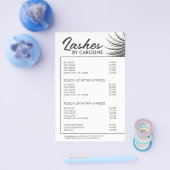 Längerfristige Lash-Erweiterungen als weiße Preisl Flyer (Einzeln)