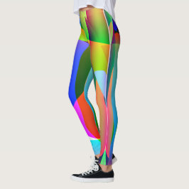 Langes, abstraktes, mehrfarbiges Legging Leggings