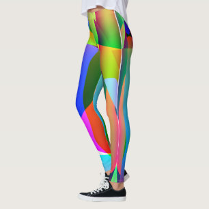Langes, abstraktes, mehrfarbiges Legging Leggings