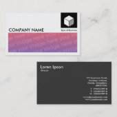 Langes Bild - Logo und Panel - Schwarz Visitenkarte (Vorne/Hinten)