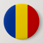 Langes Flaggensymbol Rumänien-Landes Button (Vorderseite)