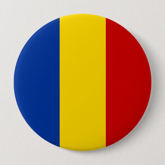 Langes Flaggensymbol Rumänien-Landes Button (Vorderseite)