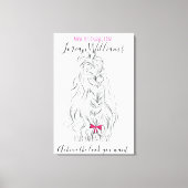 Langes, gewelltes Haar mit einer Fliegenmarkierung Leinwanddruck (Vorderseite)