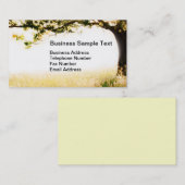 Langes Gras und Baum im Morgenlicht Visitenkarte (Vorne/Hinten)