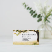 Langes Gras und Baum im Morgenlicht Visitenkarte (Stehend Vorderseite)