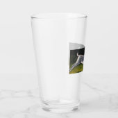 Langes graues Kaninchen springt über Felder Glas (Rechts)