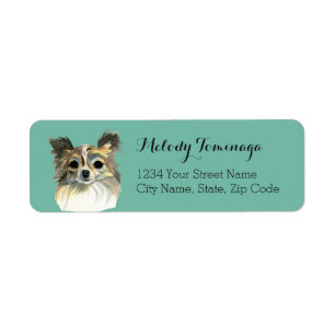 Langes Haar-Chihuahua-HundeAquarell-Porträt