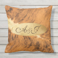 Langes Horn-Tierpelz-Druck-Chic Monogramm-Texas