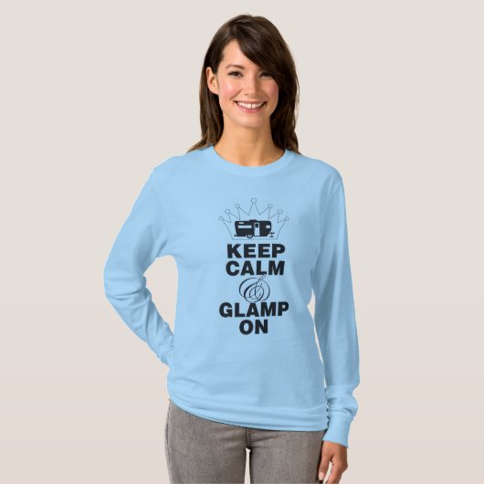Langes Hülse "Glamping" T-Shirt (Vorne ganz)