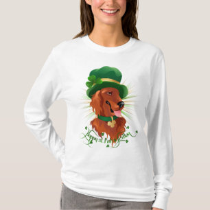 Langes Hülsen-Shirt der Damen mit Irischer Setter T-Shirt