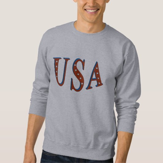 Langes Hülsen-Shirt USA Sweatshirt (Vorderseite)
