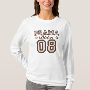 Langes Hülsen-T-Shirt Obama Biden 08 T-Shirt