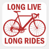 Langes Leben Quadratischer Aufkleber (Vorderseite)