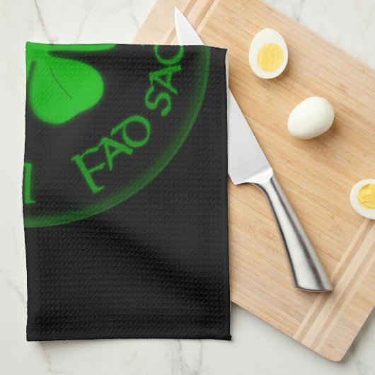 Langes Leben zu Ihnen irisches Sprichwort Geschirrtuch (Viertel Falte)