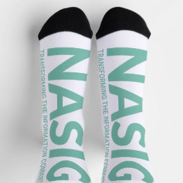 Langes Logo grün Socken