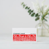 Langes Rot des Bild-072 - Cyber-Garten - Visitenkarte (Stehend Vorderseite)