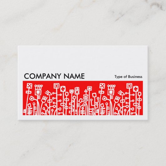 Langes Rot des Bild-072 - Cyber-Garten - Visitenkarte (Vorderseite)