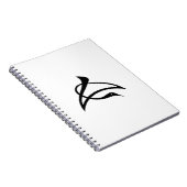 Langes Schriftzeichen Kranich Notizblock (Rechte Seite)