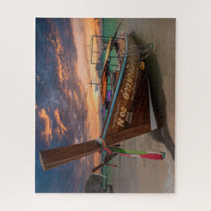 Langes Schwanz Boot bei Sonnenuntergang, Krabi, Th Puzzle