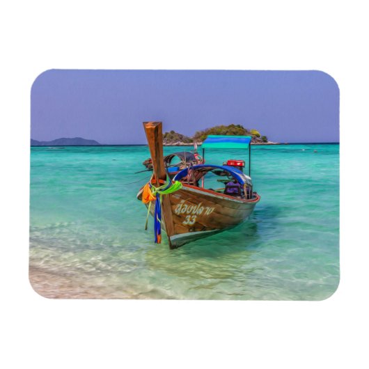Langes Schwanz Boot, Koh Lipe, Thailand Magnet (Horizontal)