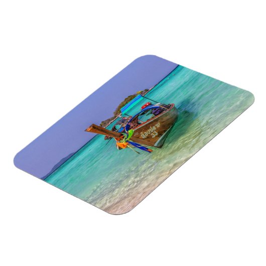 Langes Schwanz Boot, Koh Lipe, Thailand Magnet (Linke Seite)
