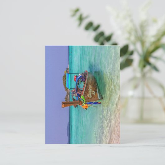 Langes Schwanz Boot, Koh Lipe, Thailand Postkarte (Stehend Vorderseite)