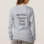 Langes T-Shirt Hülse der Schutz-Tier-Anwälte (Rückseite)