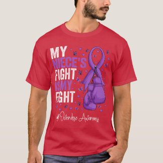 Langes T-Shirt mit violettem Band Nichte Überdosie