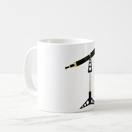 Langes Teleskop Kaffeetasse (Vorderseite Links)