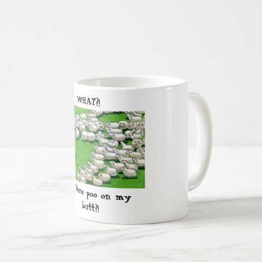 Langes verlorenes Lamm: klebriger Hintern Kaffeetasse (VorderseiteRechts)