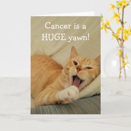 Langeweile mit Krebsfunny Cat Karte (Gelbe Blume)