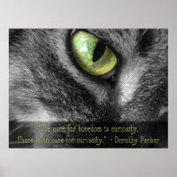 Langeweile - Neugier, Dorothy Parker Zitat-Poster