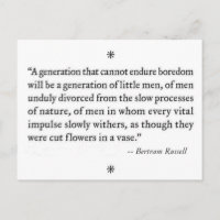 Langeweile und "kleine Männer"