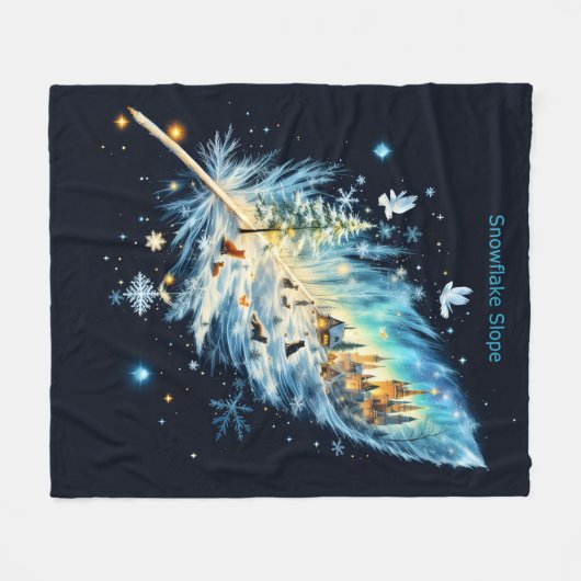 Langflackenflocke Fleece Blanket (Vorderseite (Horizontal))