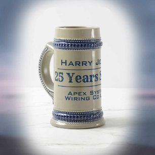 Langfristige Dienstleistung oder Ruhestand Bierglas