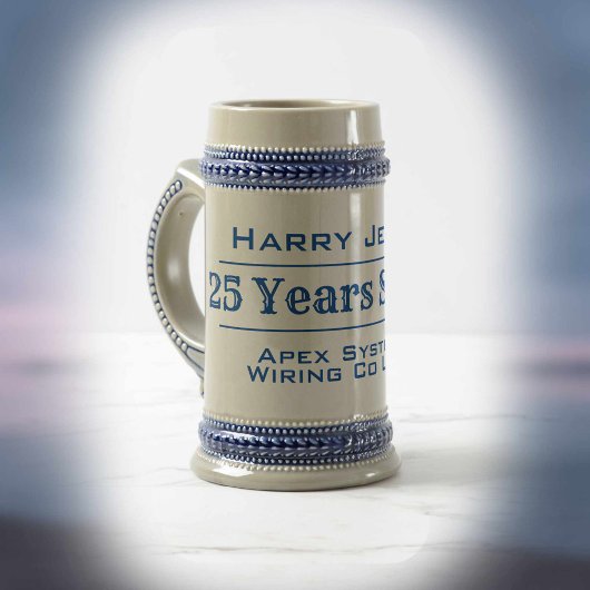 Langfristige Dienstleistung oder Ruhestand Bierglas