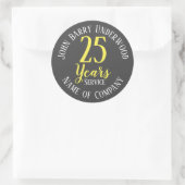 Langfristige Dienstleistung oder Ruhestand Runder Aufkleber (Tasche)