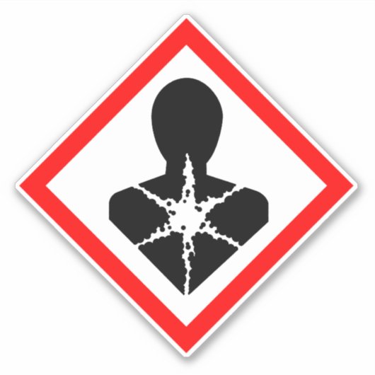 Langfristige Gesundheitsgefährdung COSHH Aufkleber (Vorderseite)