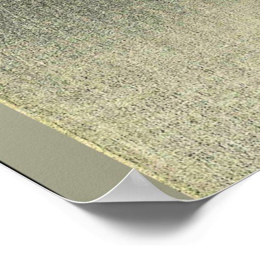 Langgezogene Eule auf einer Baumzweigung Poster (Ecke)