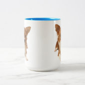 Langhaar Chihuahua Welpe Hund Zweifarbige Tasse (Mittel)