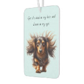 Langhaar-Dachshund Autolufterfrischer (Links)